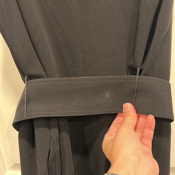 Cinq à Sept Black Billie Belted Jumpsuit Sleeveless Flare Cuff Pants - Picture 6 of 7